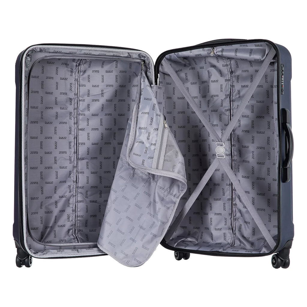 2-Piece (DKINT0SM-BLU) Luggage DUKAP Intely Blue Plastic Set