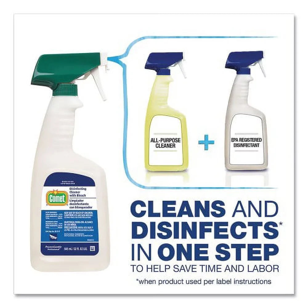Cleaner Comet with 1 Disinfecting Bottle Bleach, gal