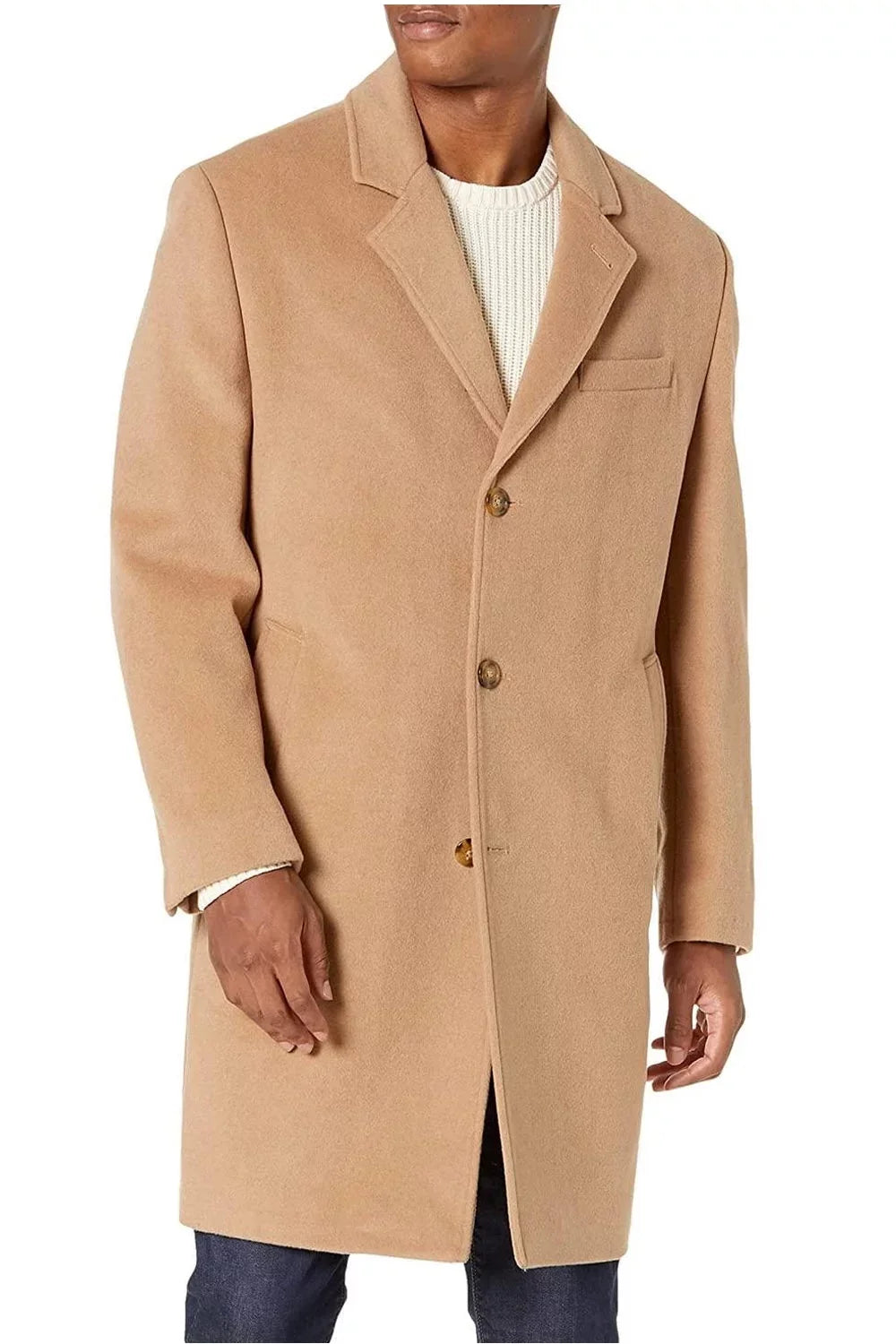 Signature $350 - Overcoat NWT 40 Fog Long Wool-Blend Camel Coat Mens London