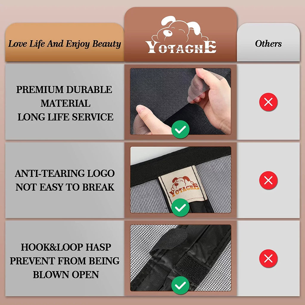 Door x Screen Heavy Door Screen Black Magnets 36 Fits Size 96, Air 97" Size 96" Yotache Fits Enjoy Door Doors x 36" Duty 38" x Size with Screen Fresh