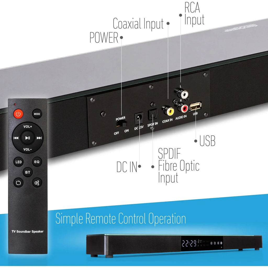 '- NFC Deco (OPEN Gear (PA30W) Wireless BOX) Sound Surround 2.1 Bluetooth 31" Audio Theater Soundbar CH Home