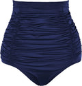 Control Swimsuits Bikini High Tummy Waisted Women's Shirred Bottoms Briefs Tankini Septangle Vintage Bottom Super
