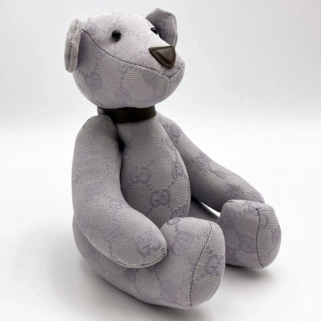 Brown Purple x Canvas Ladies Gucci Kids Pre-Owned Plush GG (Good) GUCCI Interior Bear Toy