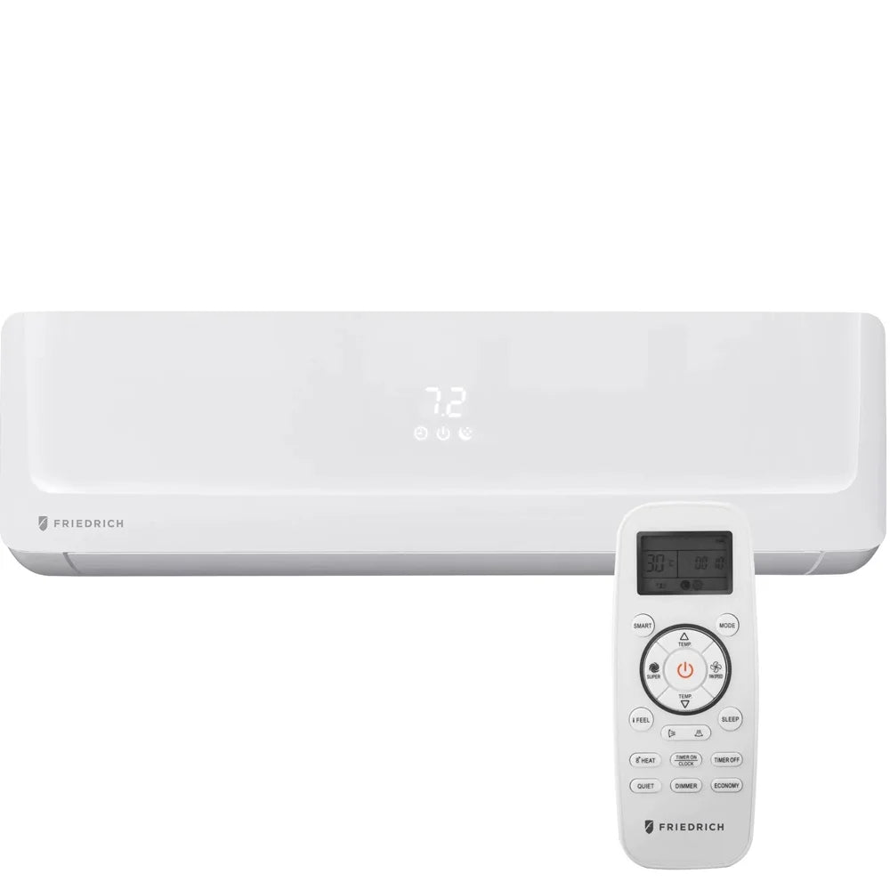 with FPHMR24A3A AC Heat Friedrich Pump CPS YR Pack Indoor Split Pro Enhanced Air Conditioner Protection Mini Bundle BTU + and 24000 Tri-Zone 12000 BTU Air Wall with Heating 3 Floating
