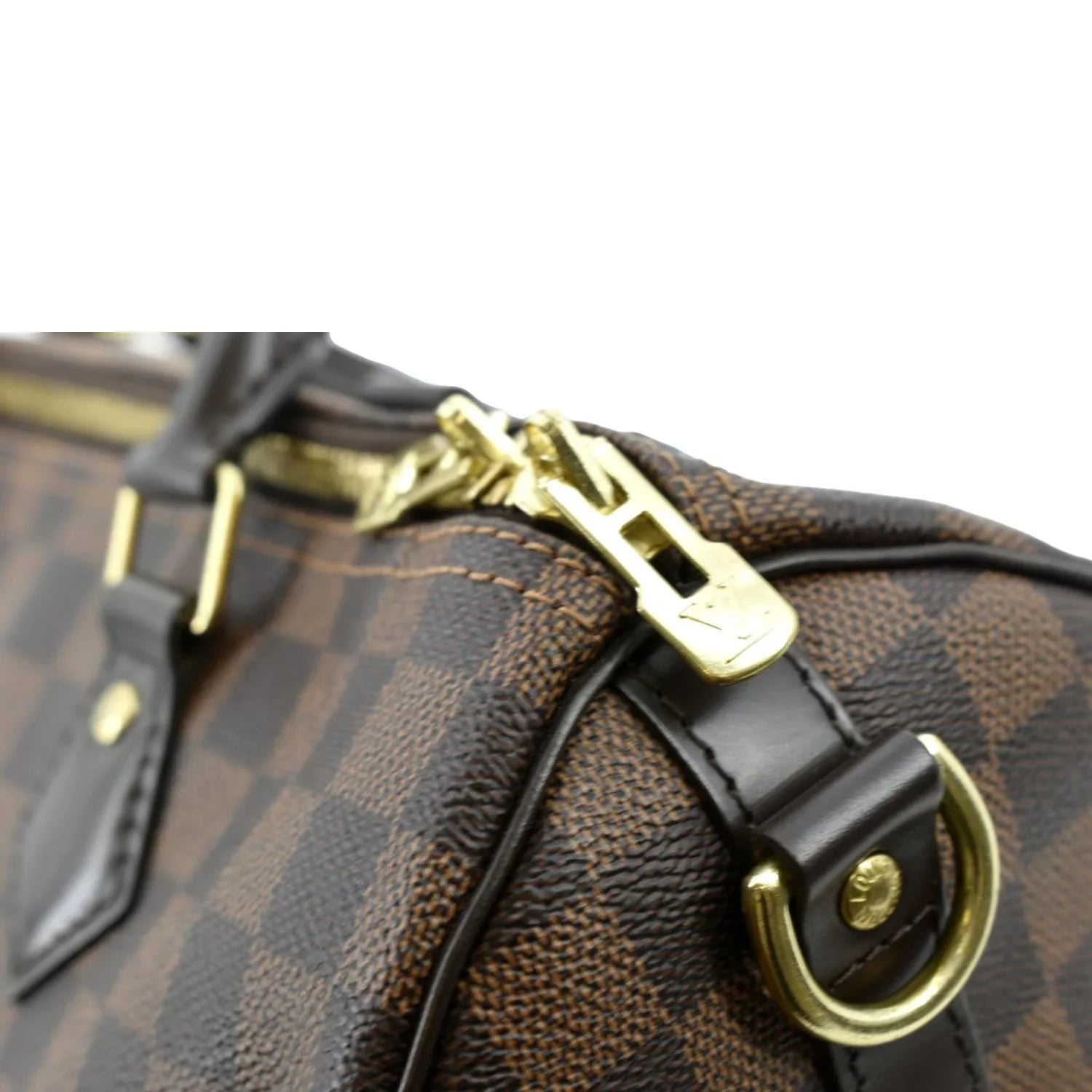 Shoulder Speedy LOUIS Pre-owned Bag Damier Ebene Bandouliere Brown VUITTON 30