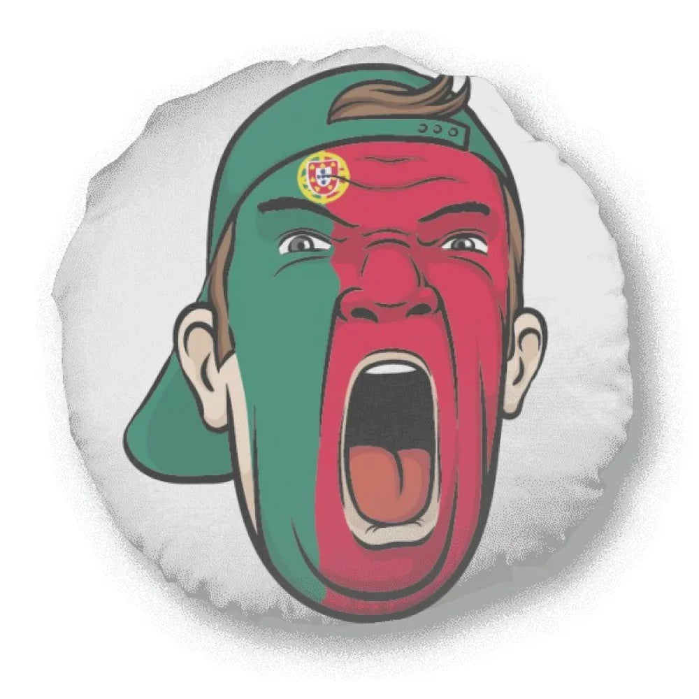 Makeup Screang Flag Facial Home Portugal Pillow Cap Throw Decoration Round Head Cushion