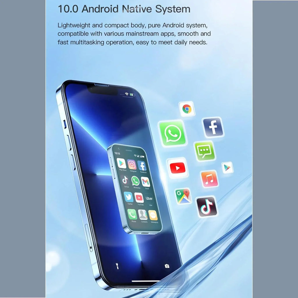 Smartphone for Kids Dual ROM Phone Phone Unlocked 10.0 Mini 2GB Smallest Mobile 3inches Broisae XS16 Phone 4G Phone Mini Android Cell World Mini Sim (Purple) 16GB Ram