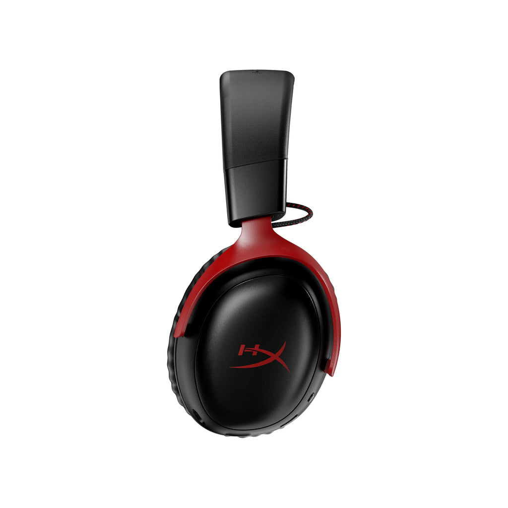 ¨C microphone HyperX 120-hour PS4, up headset Cloud Wireless 10mm to PS5, foam, Black/Red Gaming angled III 53mm Durable Battery, Frame, for Wireless, PC, 2.4GHz Memory ¨C drivers,