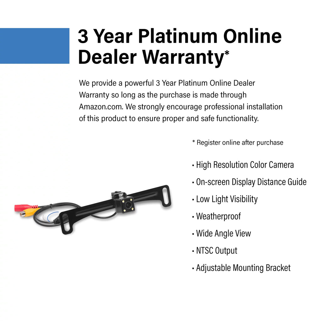 Audio PCAM40B Planet Rearview Reverse Camera Backup Car