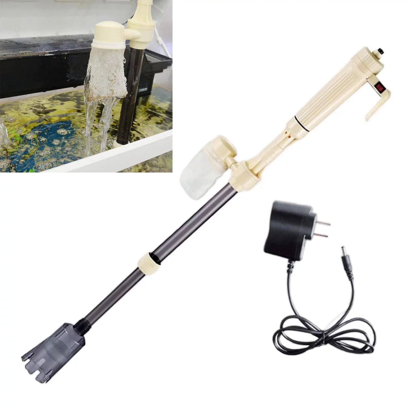 Water Filter, and for Vacuum Large Gravel Medium Aquarium Aquarium Automatic Tanks Electric Gravel Cleaner, Cleaner Cleaner