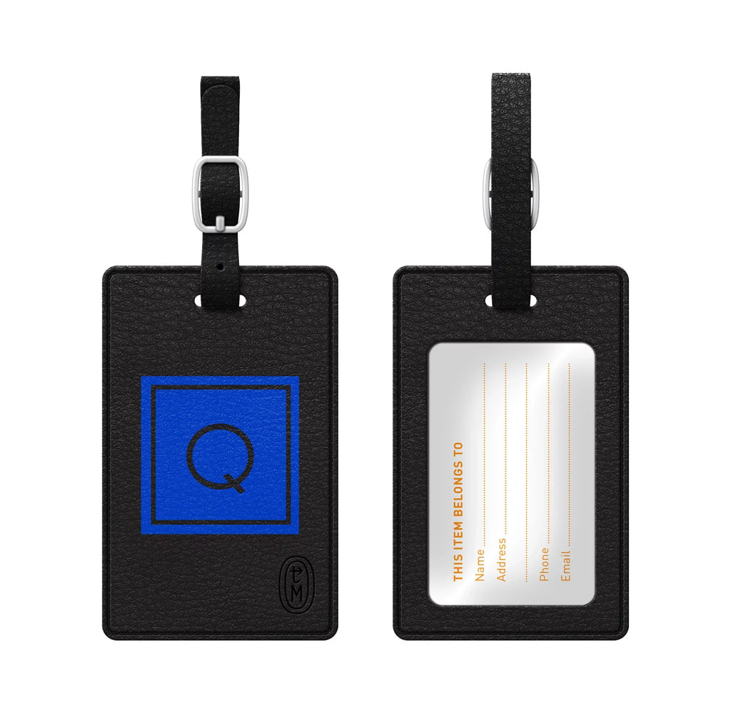 OTM Bag TAGV1BLK-M06M-Q Tag Q Black Marine Centon Monogram Inversed Leather