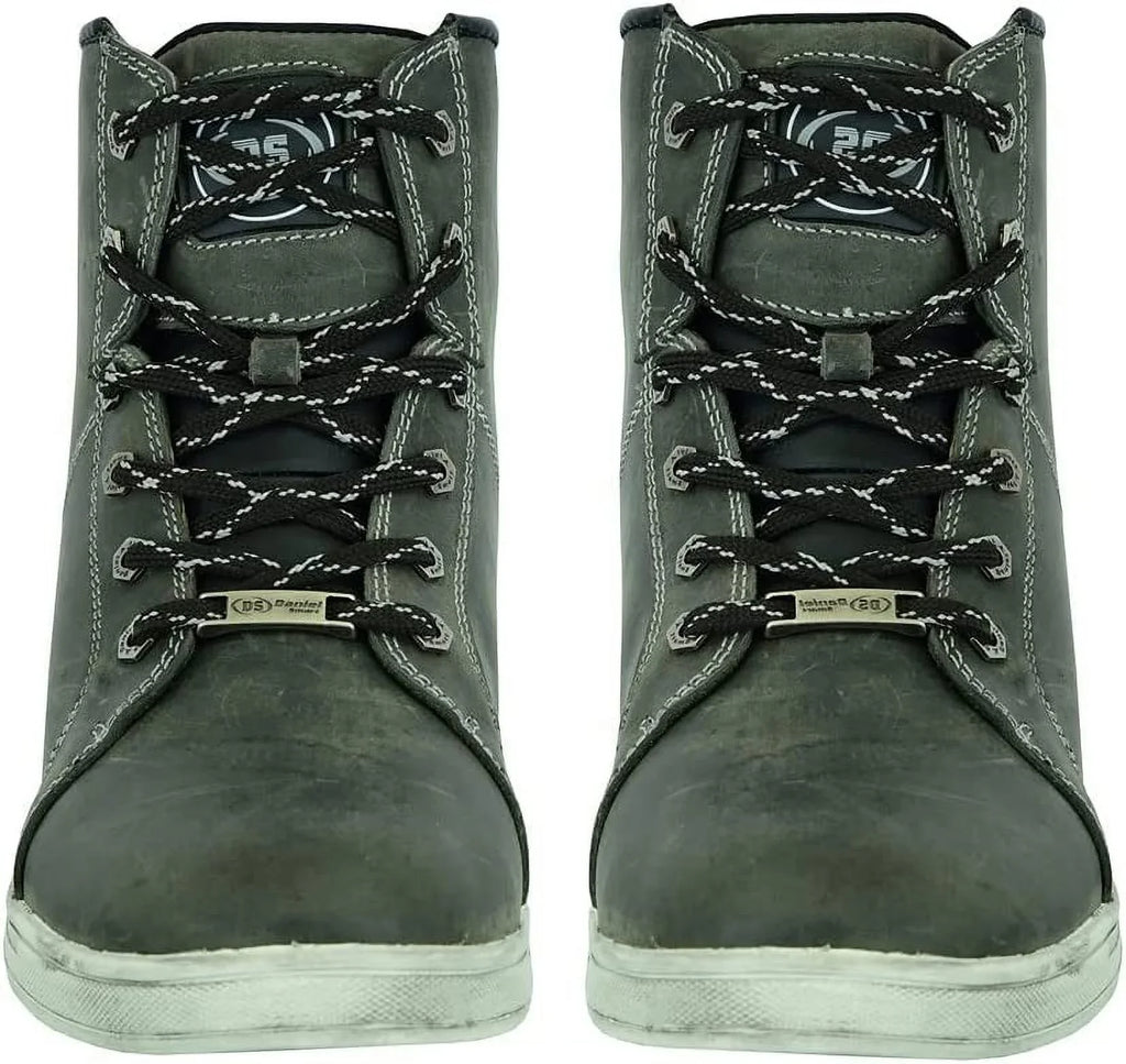 Waterproof Grain Full Rubber Smart Boots & Leather Shoes Motorcycle Men¡¯s Lace-up Outsole ¨C with Daniel Closure Lightweight
