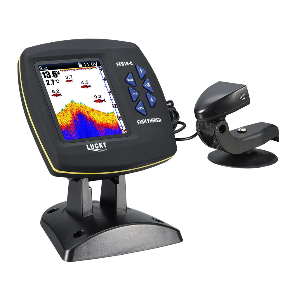 Finder Fishfinder Underwater Tomshoo Fishfinder Fish Transducer Locator Boat 45 LCD Monitor Underwater Wired Fish Fish Sensor Finder Detector Waterproof Degrees Fishing Portable Fish
