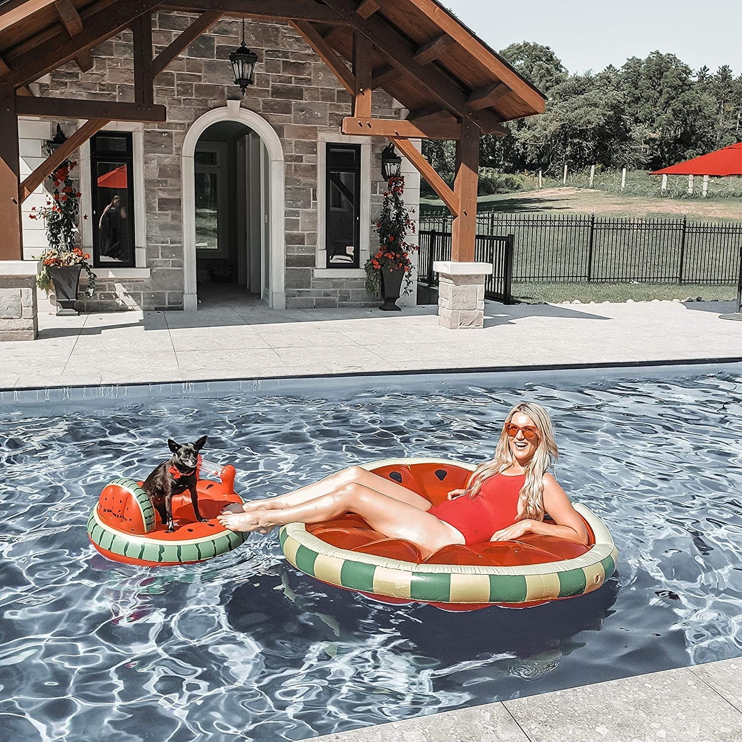 Island Inflatable Slice Swimline Watermelon Raft