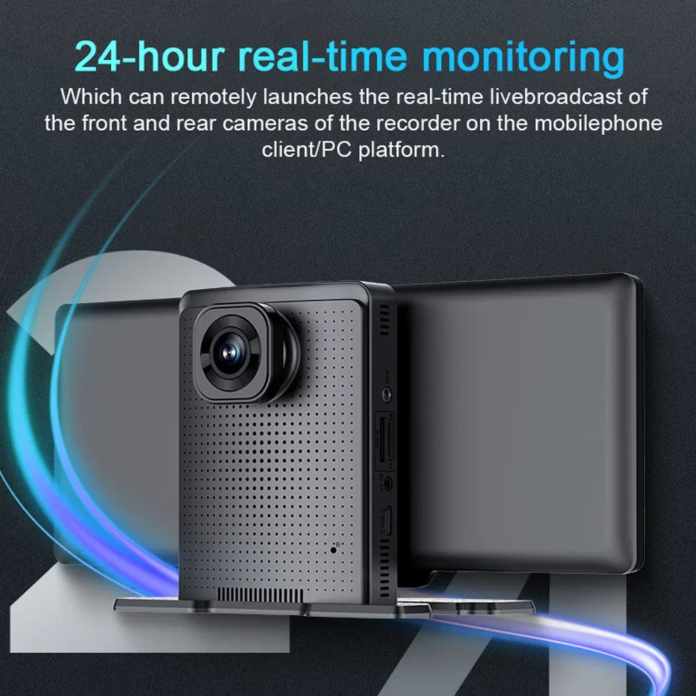 Viewing Dual Lens Car Dash Auto Recorder Global DVR System Recorder Car Cam Positioning Car 10.26in 170 Degree Video Navigation Angle Night Multi-language Wide