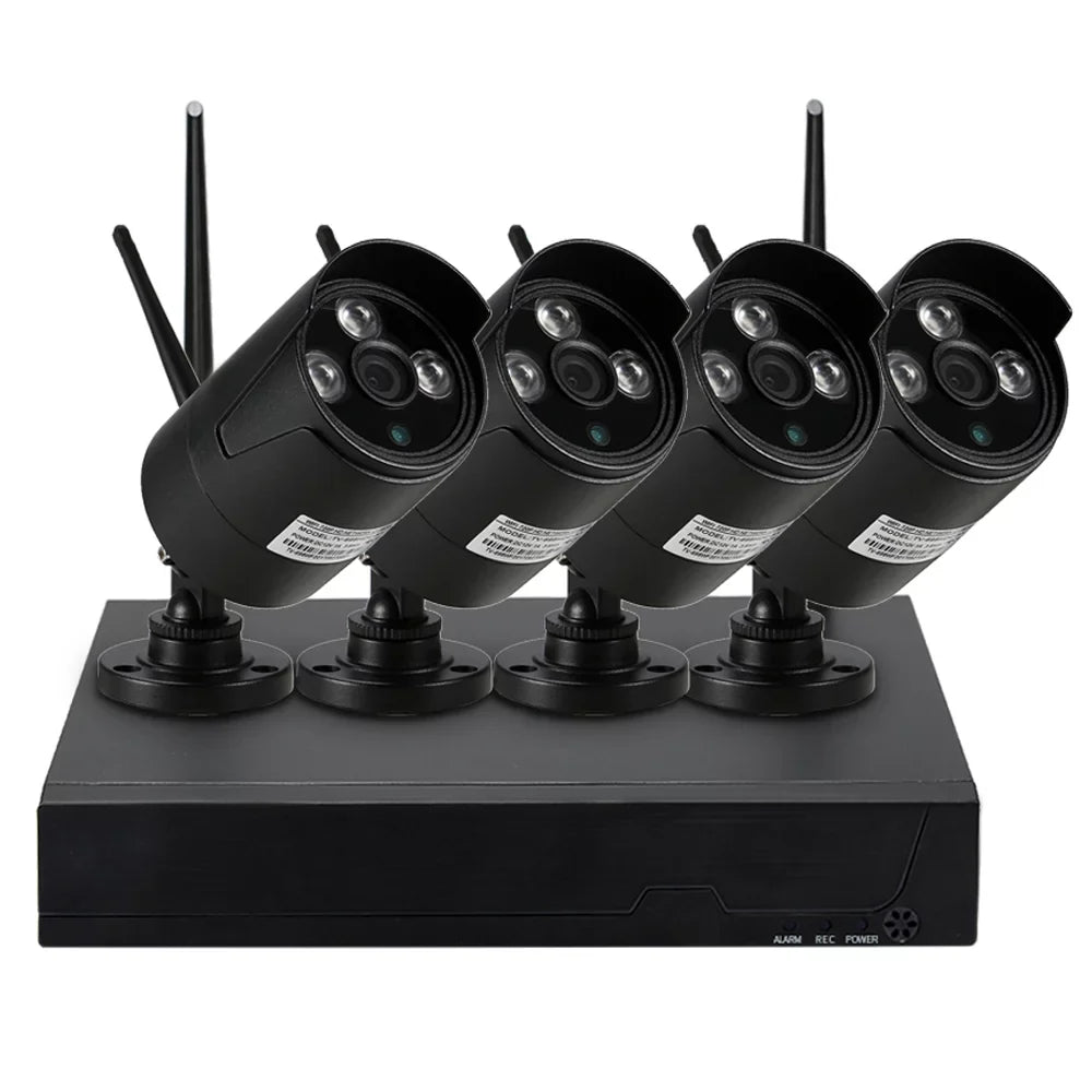P2P Outdoor Wireless Phone Vision Control Camera Waterproof WiFi 1.0MP NVR Night with Support for 4CH 4pcs IR-CUT Kit System CCTV Motion HD Detection IP WiFi 1080P