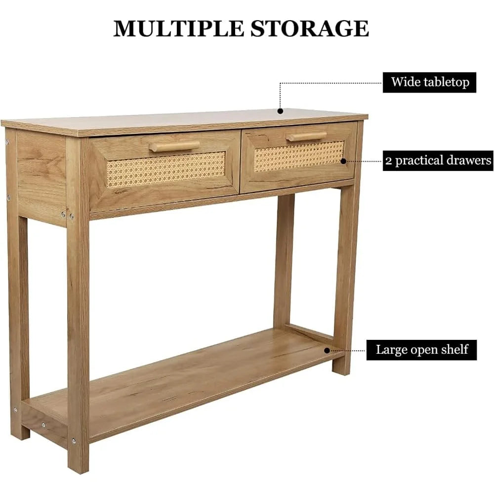 Drawers, Rack, Bedroom, Restaurant 2 Console Table Storage Style for Open Table Entrance Minimalist Table with Office, and with