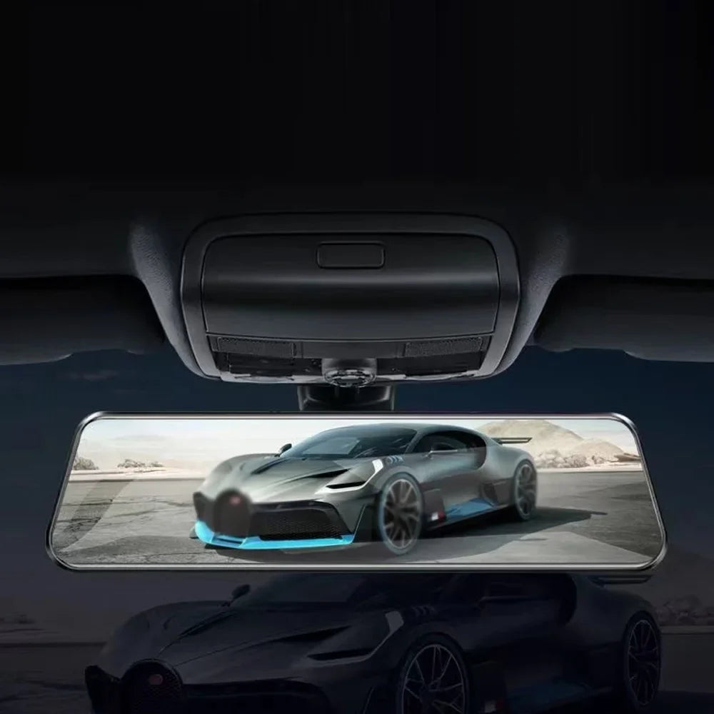 Dash Rear Inch Angle - Wide Monitor, Dual Loop - Front Cam Recorder Parking Detection Support, Camera Motion DVR & Collision Driving - Locking Night-Vision, 1080P 9.66 Touchscreen