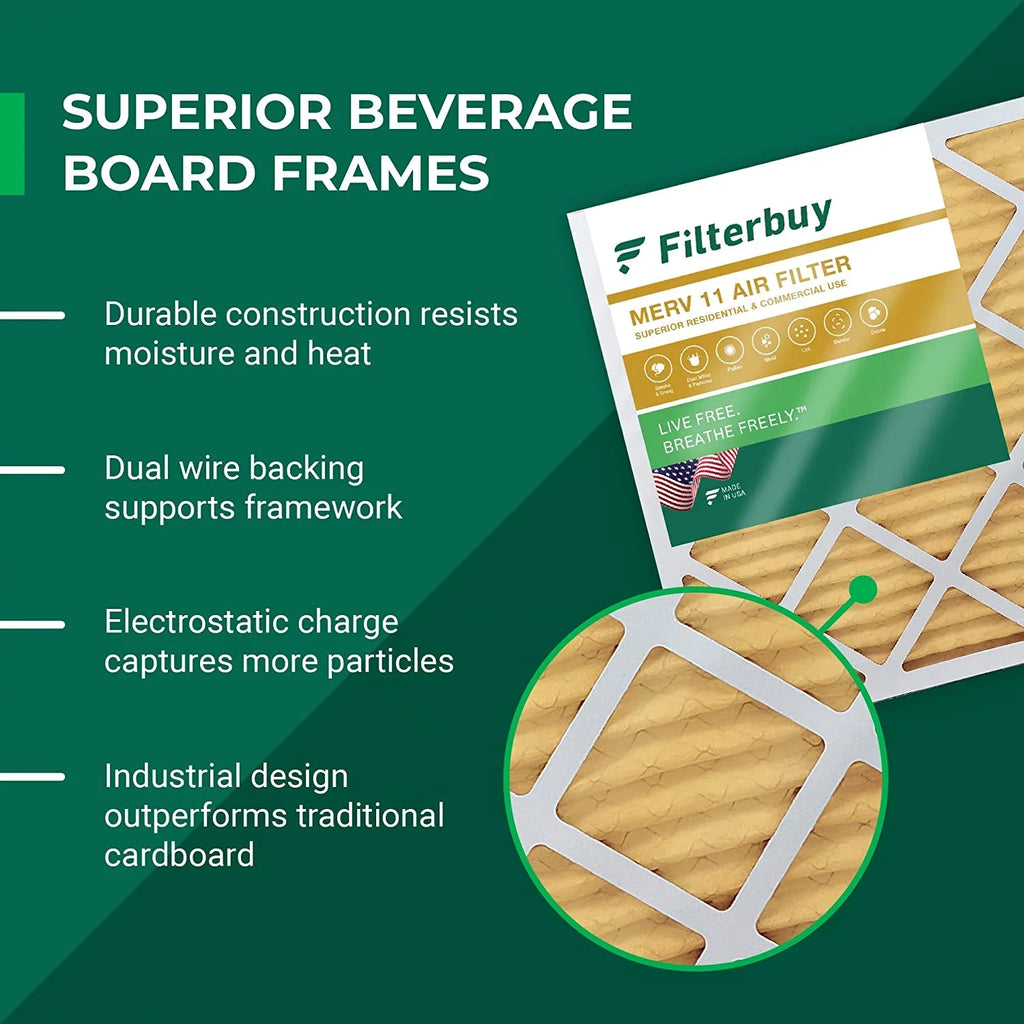 MERV X8790 11 PCO14-23 Air (4-Pack) AC / Pleated Filterbuy Furnace Filters 20x21x5 Lennox for HVAC