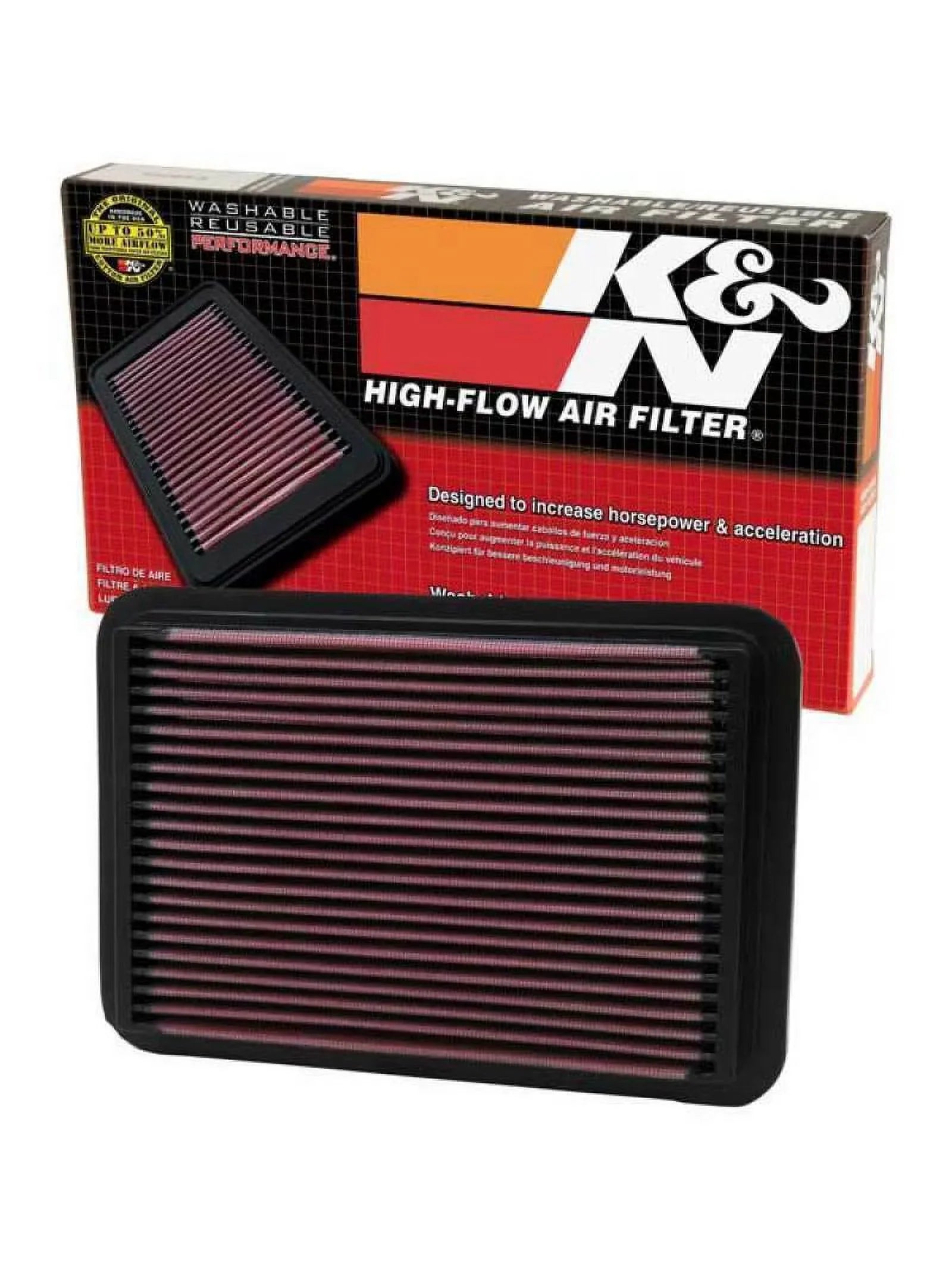 Filter: Runner, ASX, Soarer, Replacement Premium, (Outlander, Tacoma, 1986-2018 Washable, Previa, 4 Performance, Filter: MITSUBISHI/TOYOTA/MAZDA/ISUZU 33-2050-1 K&N Tarago), Air Engine High Hilux,