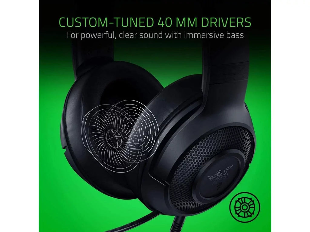 Xbox, X Gaming - Frame Ultralight Cardioid Surround Razer PS4, Classic Microphone 7.1 for Nintendo Sound Headset: Lightweight Kraken Bendable Black Lite Capable Switch PC,