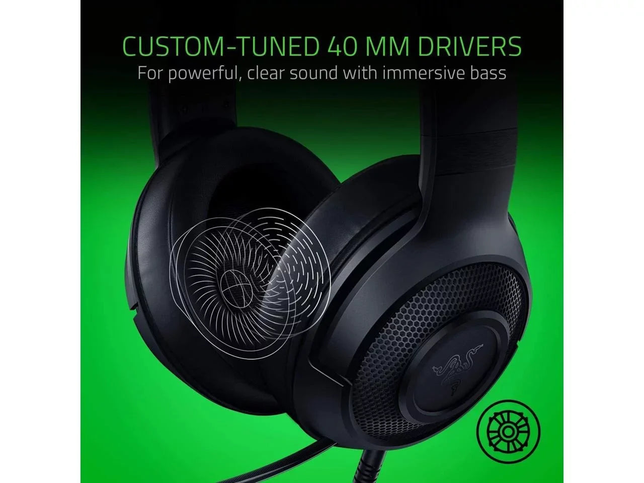 Xbox, X Gaming - Frame Ultralight Cardioid Surround Razer PS4, Classic Microphone 7.1 for Nintendo Sound Headset: Lightweight Kraken Bendable Black Lite Capable Switch PC,