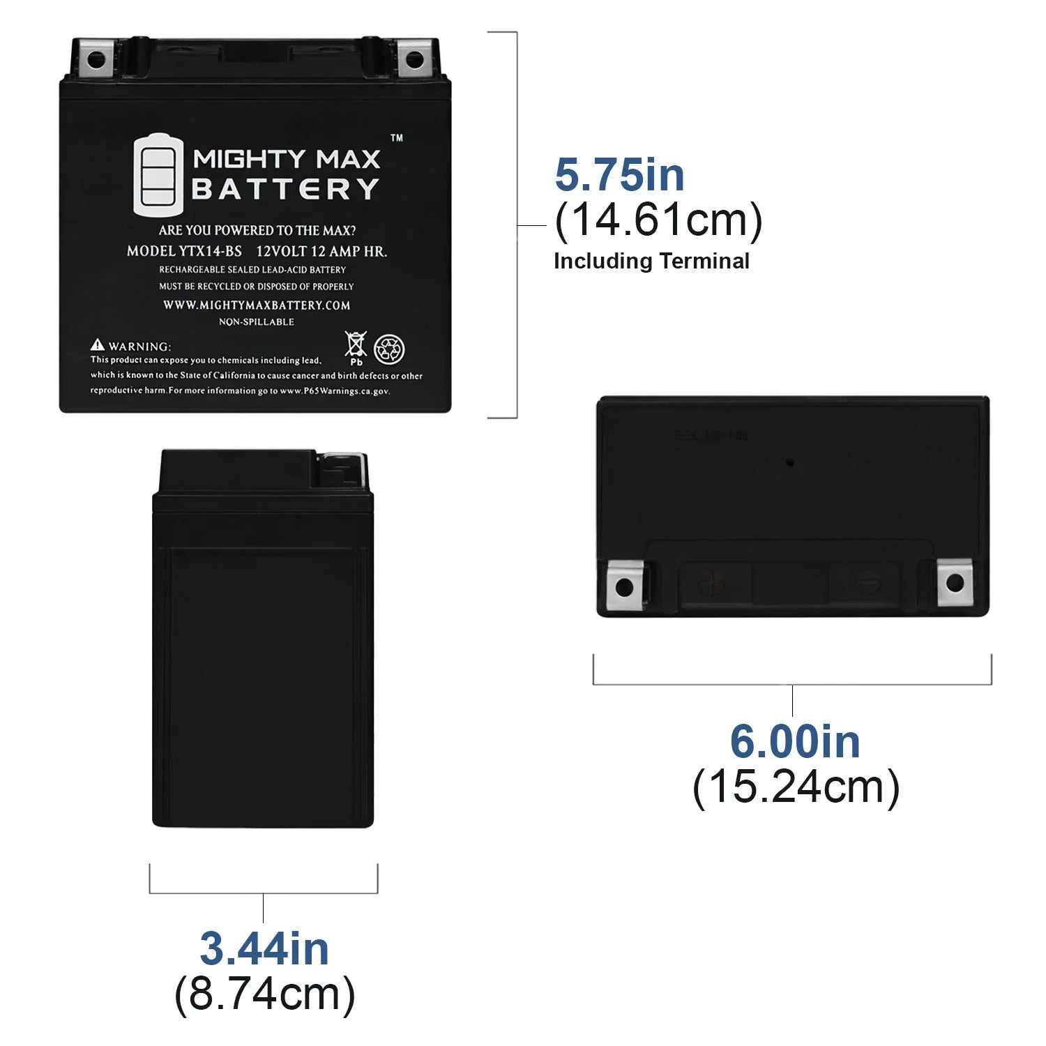 UTV Utility 700 YTX14-BS MUV700 Big Vehicle Red Honda Battery for