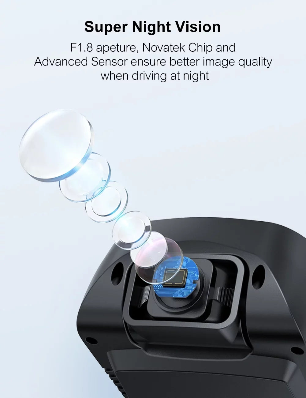 for Vision, Wide Crosstour Loop WDR, 170¡ã IPS Recording, 3 Dash Cars and Angle, Rear,1080P Night Front Dash Recorder Camera Inch Screen, G-Sensor, Mode Support Cam 128GB Parking with with