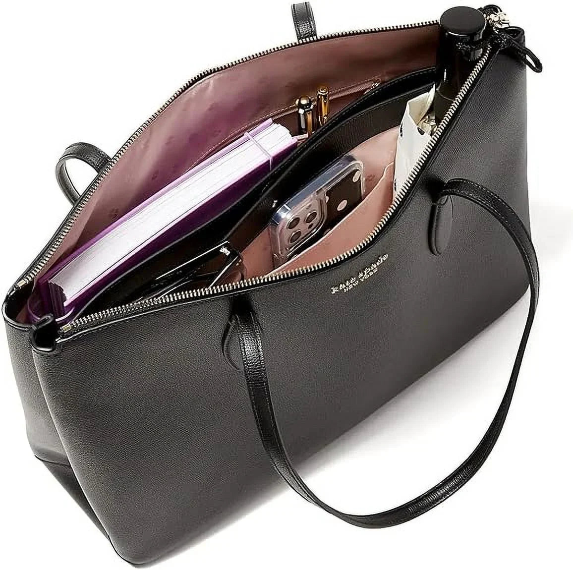 Size All Zip Top Kate Day York Tote Parchment Large One Spade New