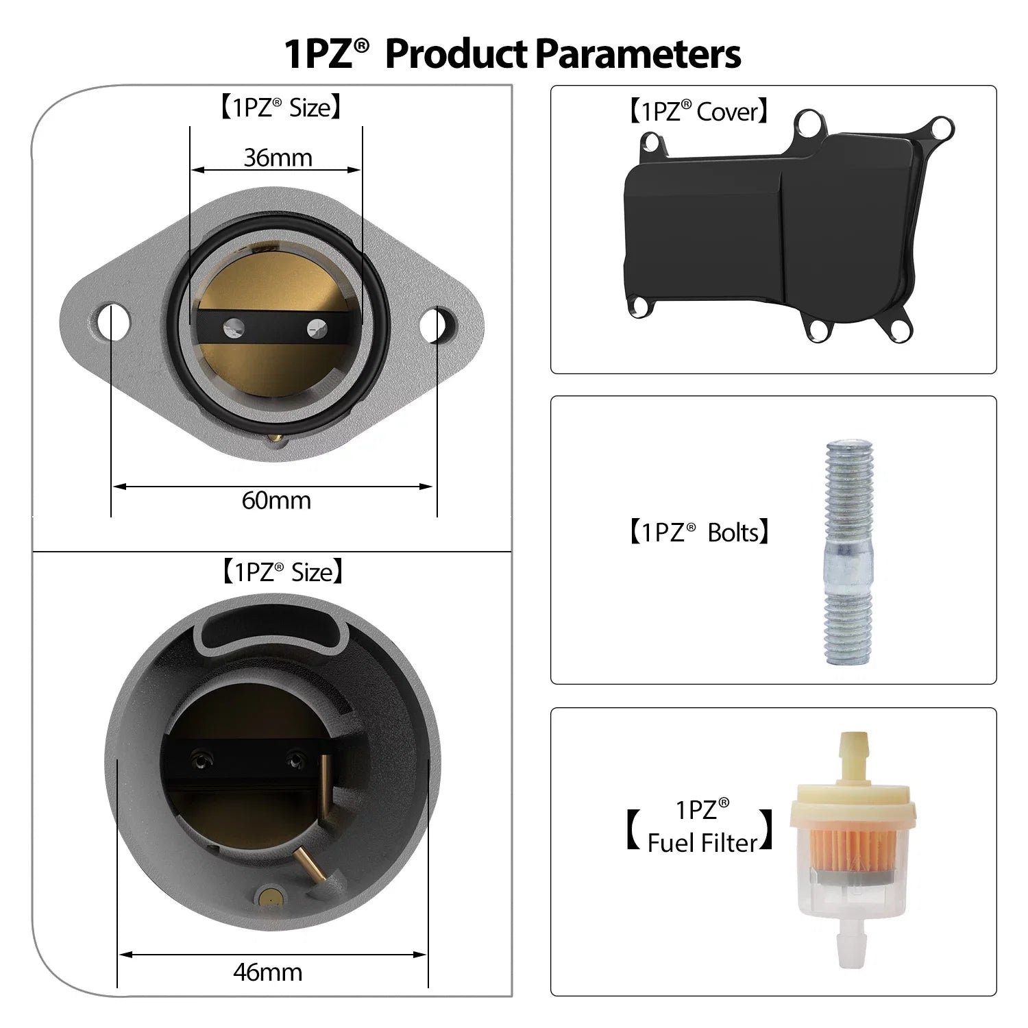 Carb Wolverine Carburetor 350 Yamaha for 1987-2004 W35-CA1 YFM35F 400 YFM350 1996-1998 Warrior YFM350X YFM400 Kodiak Bear 1PZ Big 4WD Replacement Moto-4