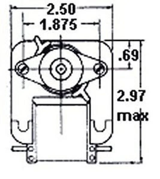 RPM Refrigeration 120V # Fan Fasco 1100 rotation) C-Frame K114 amps (CW Motor .74