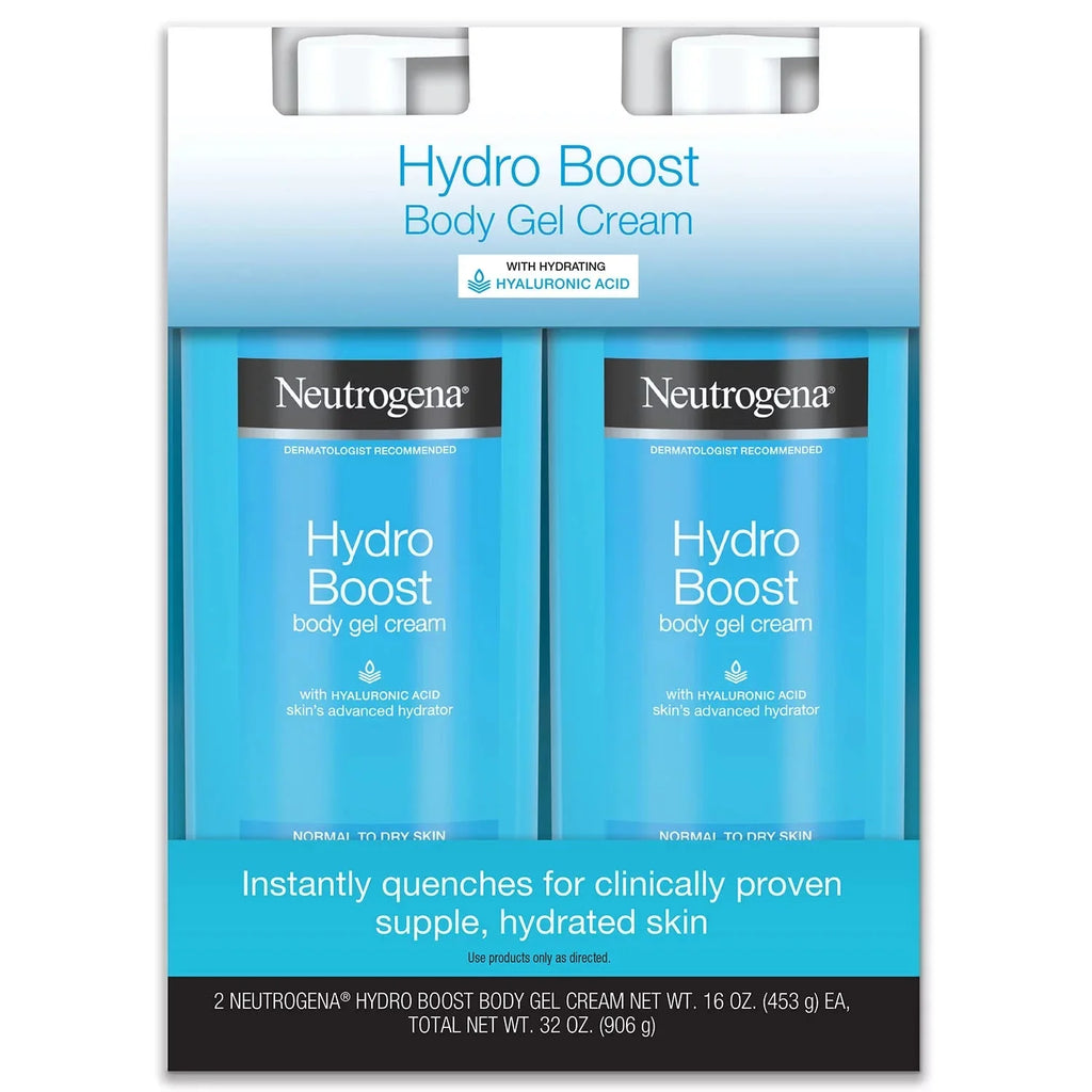 S Boost Cream (Pack Body Gel Absorbing Hydrating Fast Hyaluronic for Acid, 2) Hydro of Cream Neutrogena with Fragrance-Free