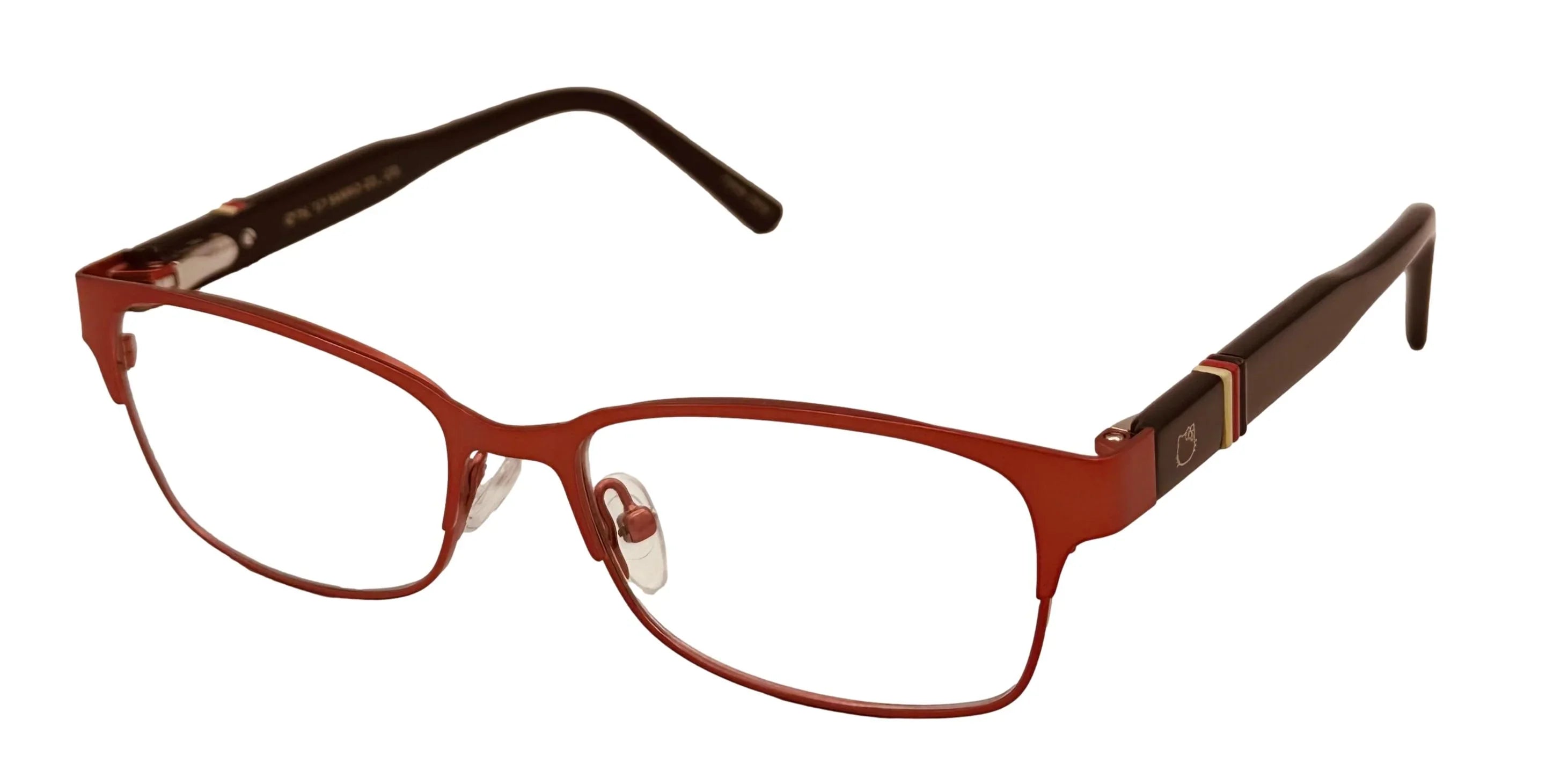 Kitty Kids Metal 1 280. Eyewear 49mm Rectangle Hello Red Frame.
