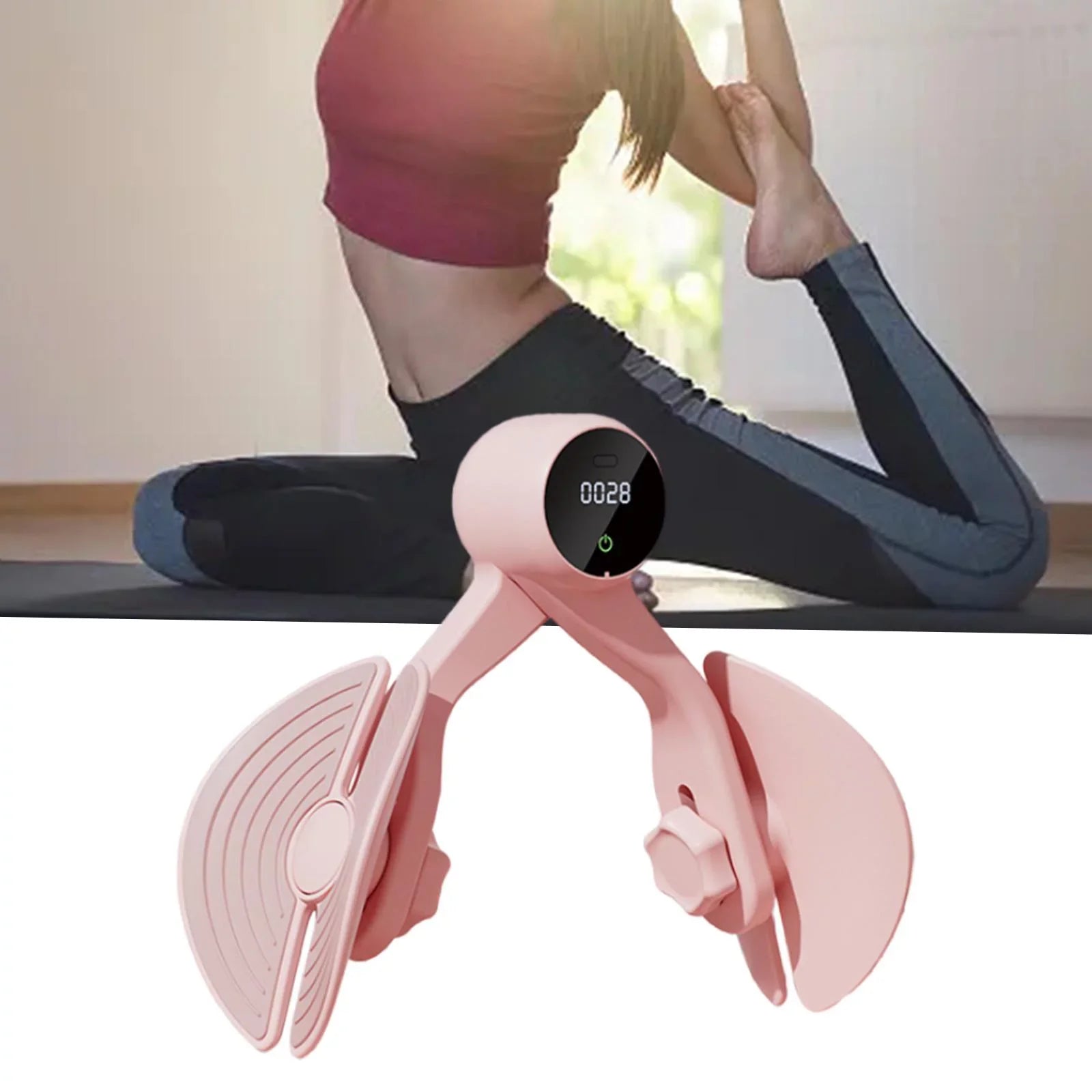Compact, Muscle Exerciser, Trimmer Thigh Counter, Inner Thigh Gym with Strengthening, Hip Hip Leg Trainer Thigh Workout Home Exerciser Pink Machine