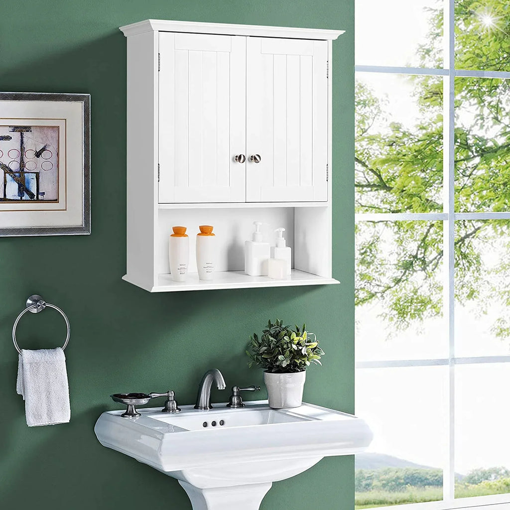 Wall Storage & Bathroom Storage Bathroom Kitchen Shelves, Bathroom Doors Cabinet Cabinet, Living Cabinet Multipurpose Mounted Medicine for Wall Hanging with Wooden Cabinet Room,