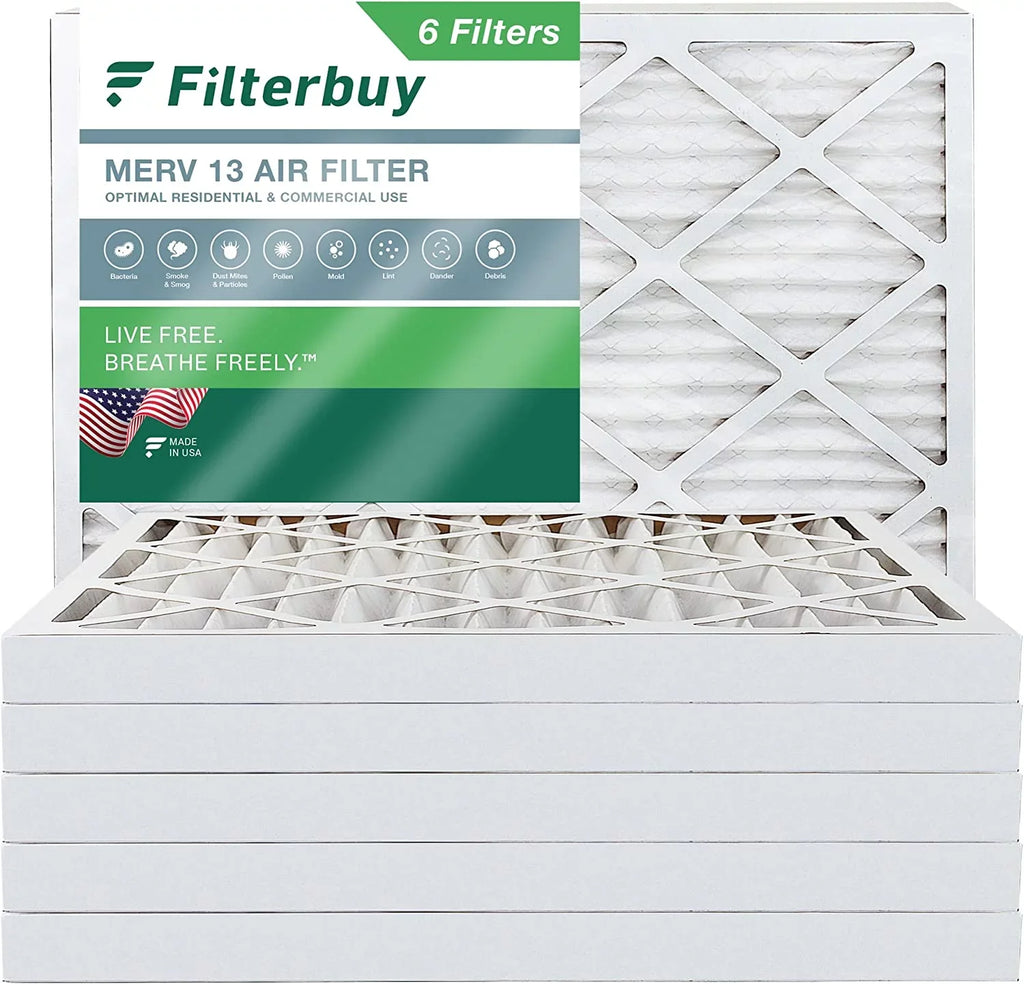 13 18x25x2 AC Air Filters Furnace Filterbuy HVAC Pleated (6-Pack) MERV