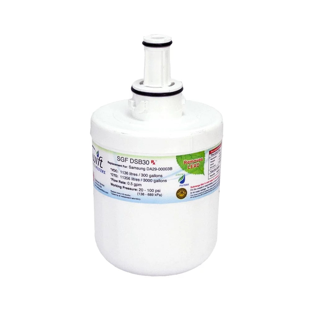 Rx Green Swift Filters(Pack SGF-DSB30 of for 3) DA2900003G Replacement Pharmaceutical Water Refrigerators Samsung Filters