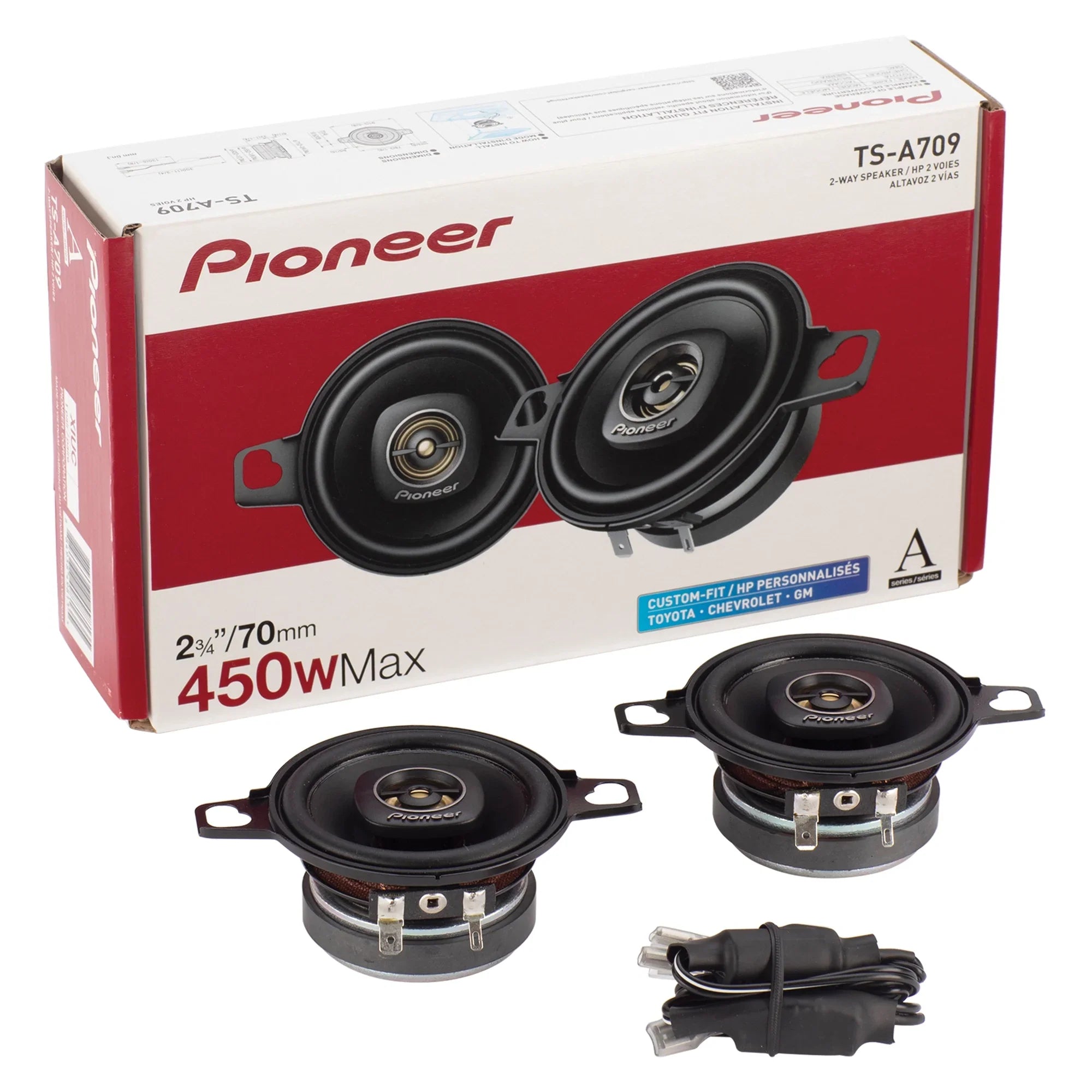 Pair 2.75-Inch 450W TS-A709 Pioneer 2-Way - Coaxial Speakers
