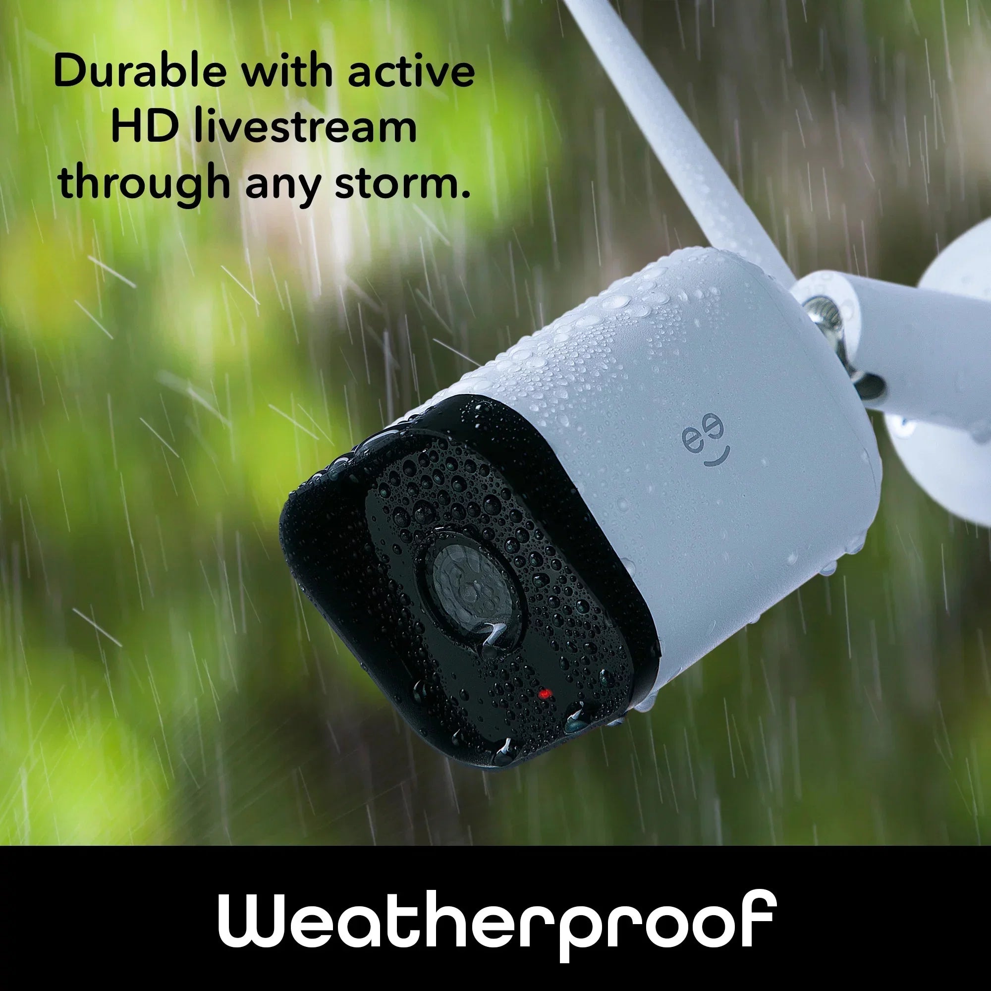 3 (Supports HD WiFi 2.4GHz Camera, Weatherproof, Security Outdoor 2-Pack Geeni Hawk IP66 1080p Only Smart Wi-Fi)