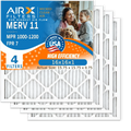AIRX Electrostatic MPR USA Pack by WICKED & AIR. CLEAN FPR Air Made 11 MPR Filter HVAC Premium 1200 7 1000, Furnace 4 FILTERS Conditioner Filters 16x16x1 Pleated Air Filter 16x16x1 Comparable MERV to
