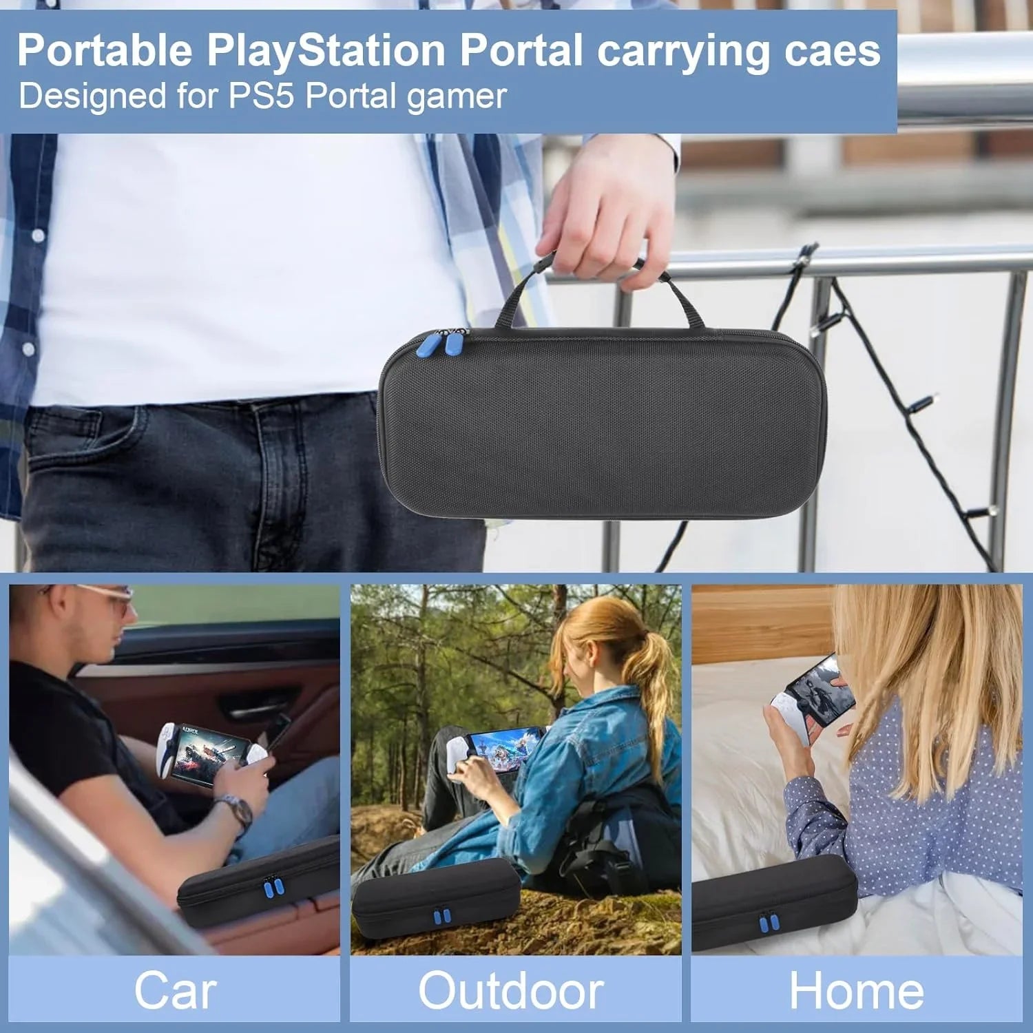 Carrying Uberwith Console for Fit for Portal,Portable PlayStation handheld Shell Case Consoles,EVA Case Storage Carry ps5 Pouch Portable Remote Hard Travel PS Case Streaming Storage portal Game