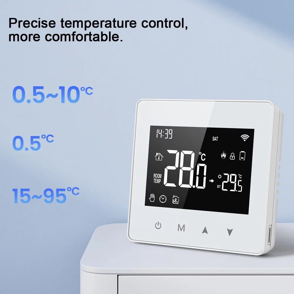 Gas Use for Pinnaco Boiler, Temperature Size Home Compact Controller & Intelligent Adjustable Thermostat for Constant Water LCD Display,