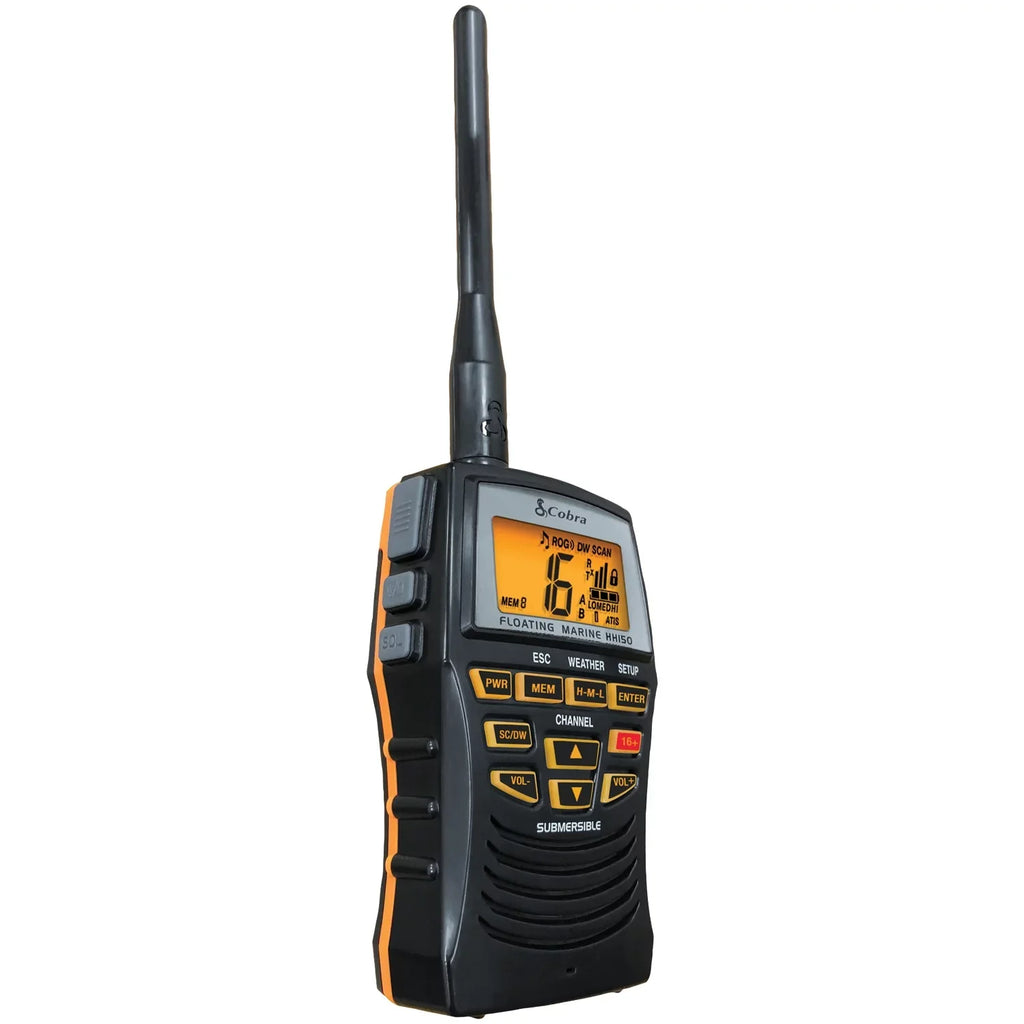 Marine Radio FLT MR 3-Watt Handheld VHF HH150 Floating Cobra Marine