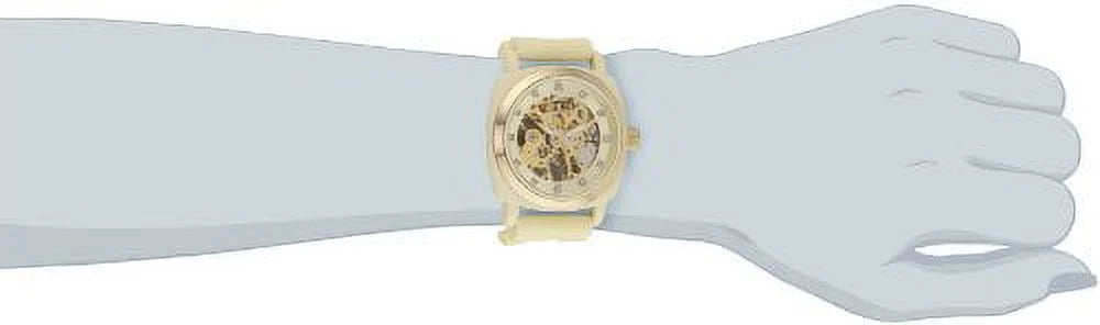 Mechanical ORLOGI Watch Movement Skeleton Milano Rubber TK626CR Women's Cream