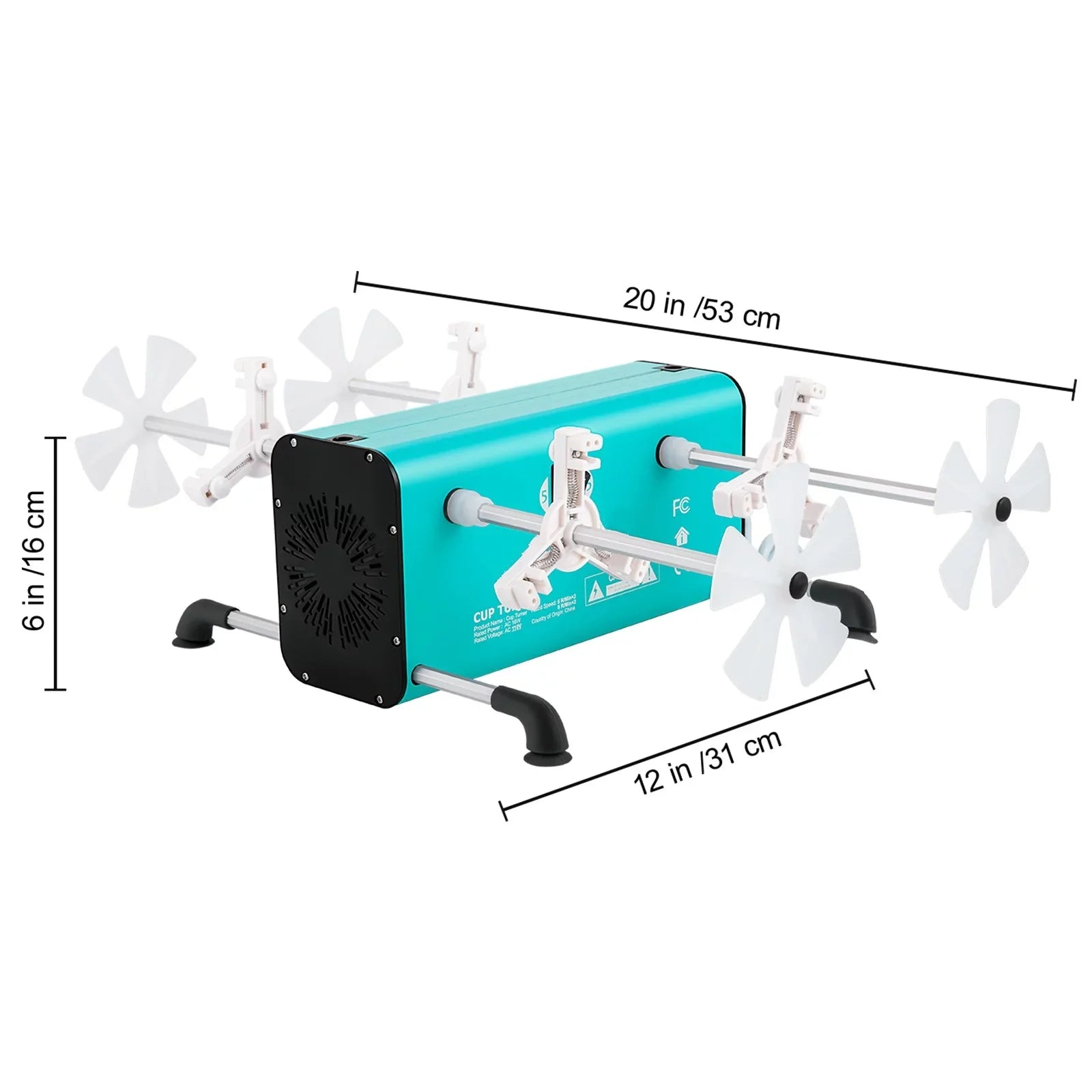 Epoxy and 4 Independent for 4 Multiple Tumbler, Arms, Motor, Turner Crafts with DIY Rotator BENTISM Cup Crafts Machine Glitter Switches Adjustable Speeds Removable Kit Spinner 2 Tumbler for 4 Mute
