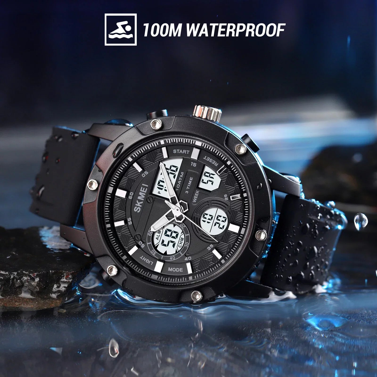 Count Men's Light Down Original Fashion Wristwatches Digital Watches Skmei Clock Waterproof Led - Man 100bar Brand Wristwatch Sport Luxury Top Watch