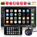 with Audio Screen with Double 7In Camera, Din Link, Stereo, Radio Player Touch Mirror USB/Car Bluetooth MP5 Car Receiver Backup Receiver Car HD Vehicle Audio