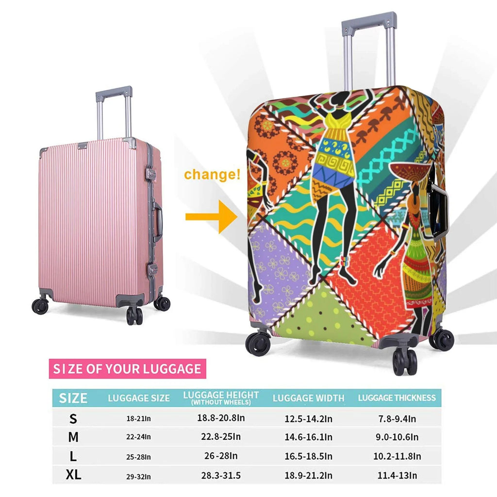 Suitcase Cover Kll Suitcase Protector- Womans Dancing African Cover Luggage