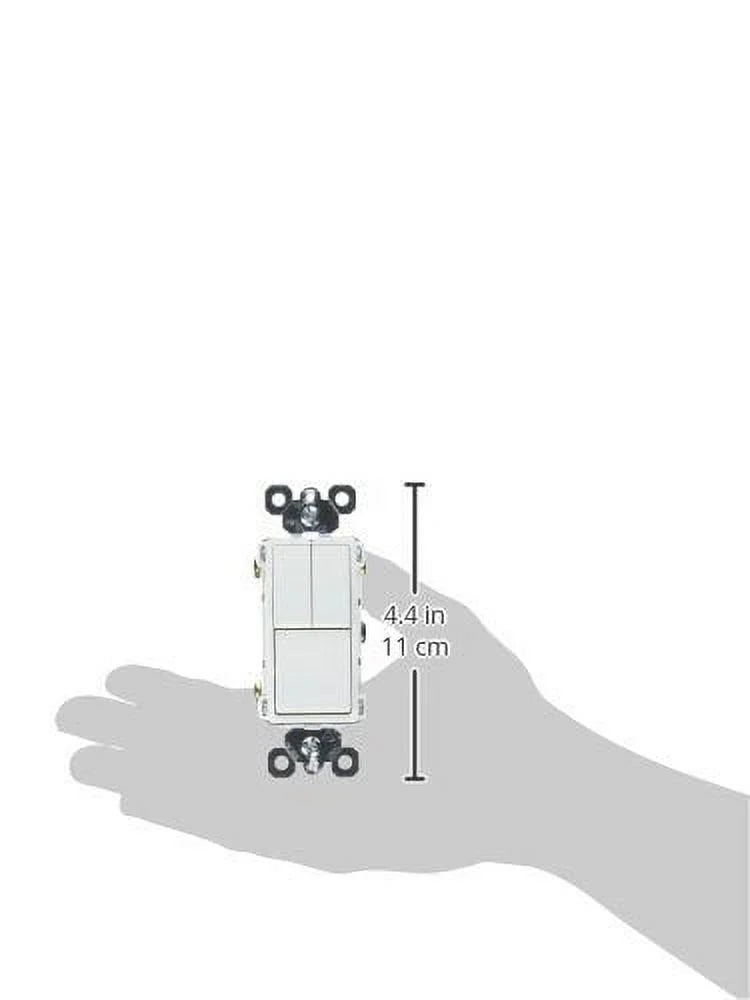 White & Seymour 15A, 1 Switch, Single-Pole Pass Radiant 3 RCD113WCC6 Legrand - Quantity