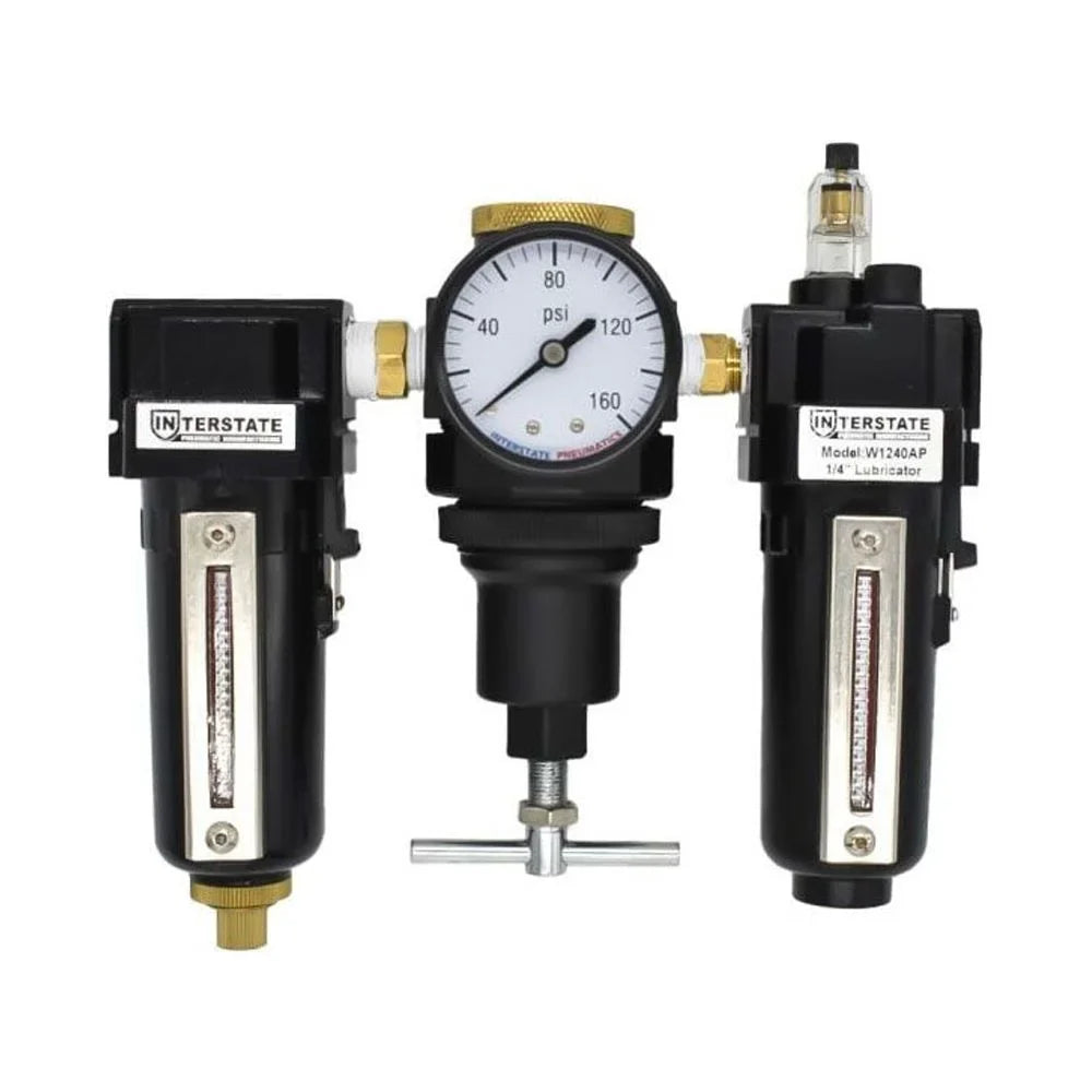 WC1081HDAG-250 Pneumatics Lubricator Filter Combo Handle in Interstate USA. Regulator Made Bowl Integral Poly 1/2 Large Inch 'T'
